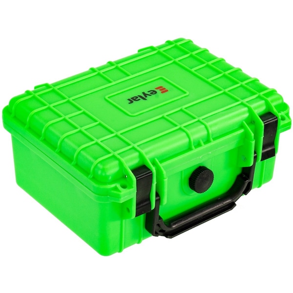 Eylar 9.12in Compact Gear Hard Case Waterproof with Foam Neon Green - SA00042-NGRN
