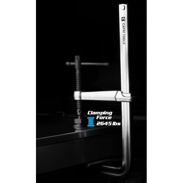 Capri Tools 20 in Heavy Duty All Steel Bar Clamp, 5-1/2 in Throat Depth - CP11033