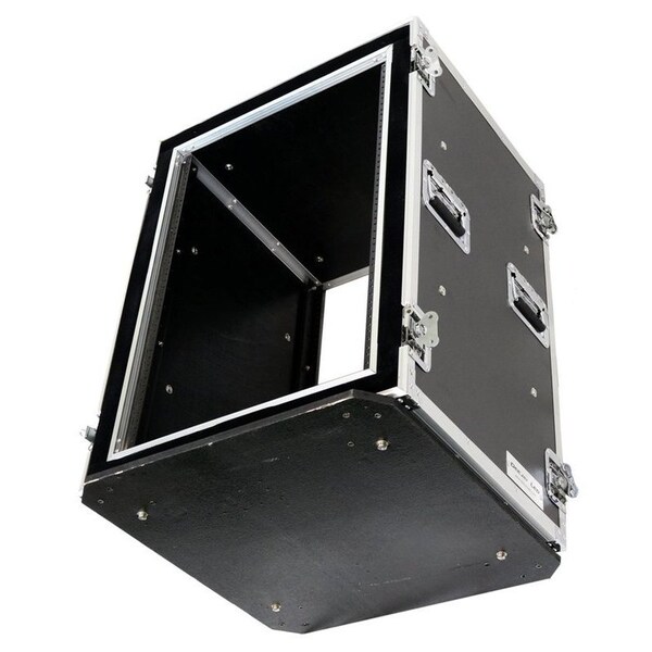 Deejay Led Fly Drive Case 16u Space Shock Mount Amplifier Case - 21-Inch Body Depth with Wheels - TBH16UADSM21W