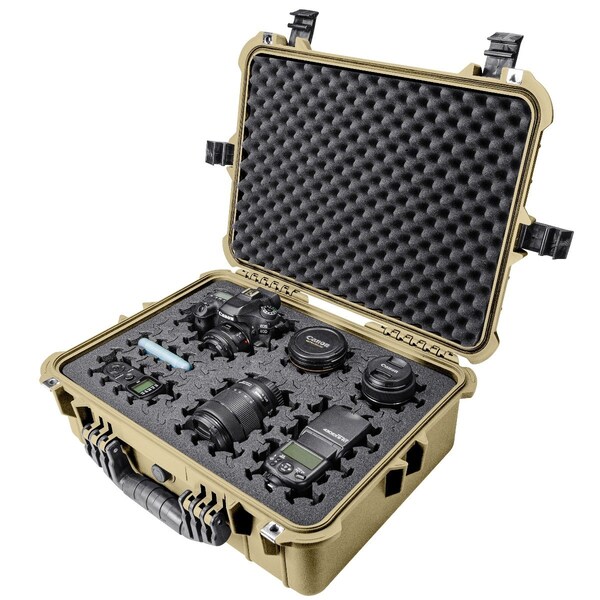 Eylar 20in Large Hard Case Equipped With Ragar Reconfigurable & Reusable XP Crosslinked Foam Insert - SA00002-TAN-RG-XP