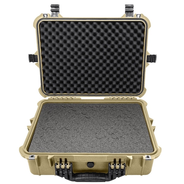 Eylar 20in Large Hard Case Equipped With Ragar Reconfigurable & Reusable XP Crosslinked Foam Insert - SA00002-TAN-RG-XP