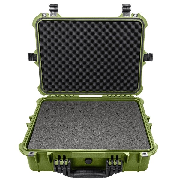 Eylar 20in Large Hard Case Equipped With Ragar Reconfigurable & Reusable XP Crosslinked Foam Insert - SA00002-GRN-RG-XP