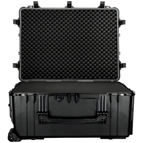 Eylar XXL 31.5 Inch Protective Gear Roller Case Water and Shock Resistant w/ Foam Black - SA00007