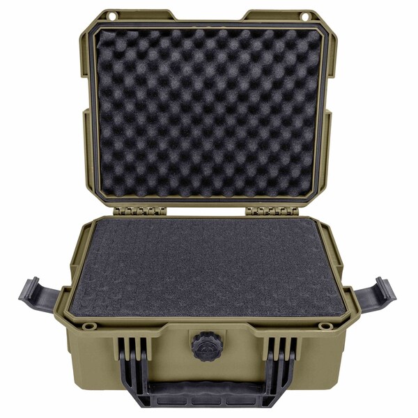 Eylar Intact 13.8in Stacker Series Compact Hard Gear Case with Foam Green - NG00011-GRN