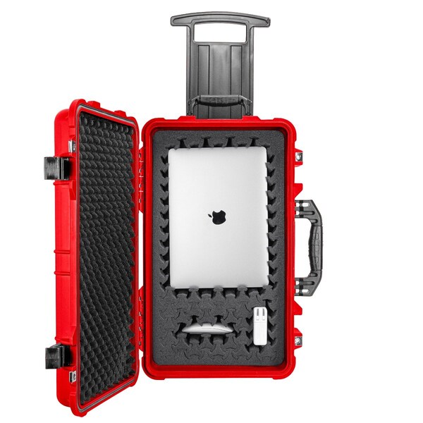 Eylar 22in Carry-On Roller Hard Case With Ragar Reconfigurable & Reusable Crosslinked Foam Insert - SA00034-RED-RG-XP