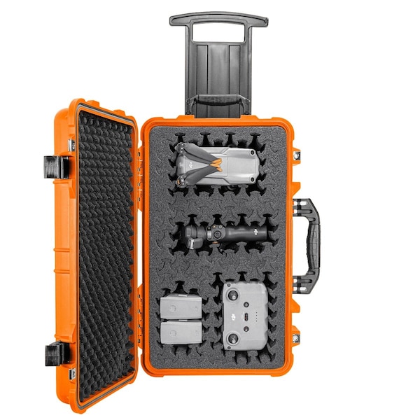Eylar 22in Carry-On Roller Hard Case With Ragar Reconfigurable & Reusable Crosslinked Foam Insert - SA00034-ORG-RG-XP