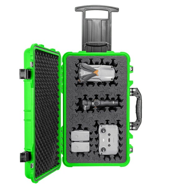 Eylar 22in Carry-On Roller Hard Case With Ragar Reconfigurable & Reusable Crosslinked Foam Insert - SA00034-NGRN-RG-XP