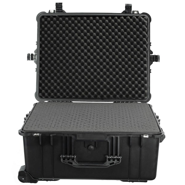 Eylar XL 24.64in Protective Gear Roller Case Waterproof w/ Foam Black - SA00006