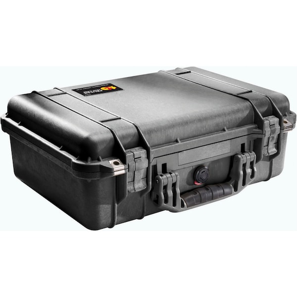 Pelican Black Protective Case, 18-1/2"L x 14.06"W x 6.93"D - 1500NF