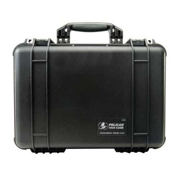 Pelican Black Protective Case, 18-1/2"L x 14.06"W x 6.93"D - 1500NF