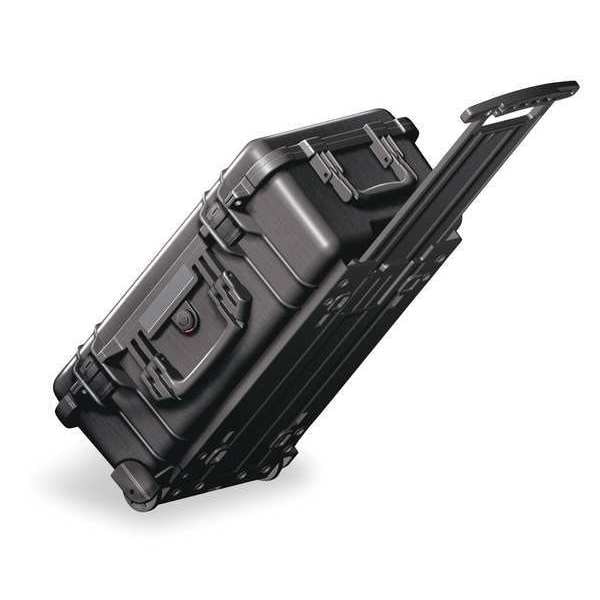 Pelican Black Protective Case, 22"L x 13.81"W x 9"D, Latch: Double Throw - 1510