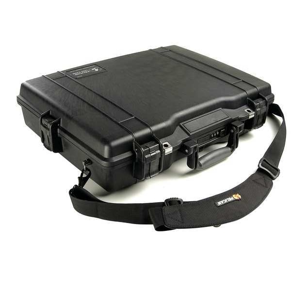 Pelican Black Protective Case, 21.62"L x 17-1/4"W x 4.87"D - 1495-001-110