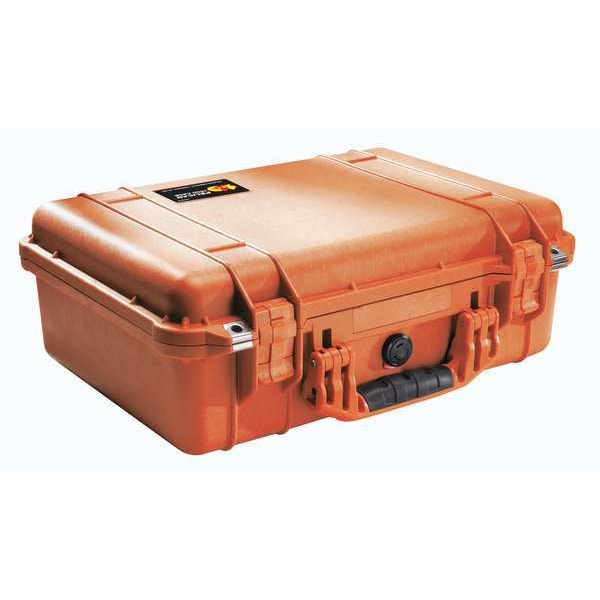 Pelican Orange Protective Case, 18-1/2"L x 14.06"W x 6.93"D - 1500-001-150