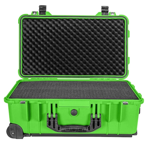 Eylar 22in Carry-On Travel Roller Gear Hard Case Waterproof w/ Foam Neon Green - SA00034-NGRN