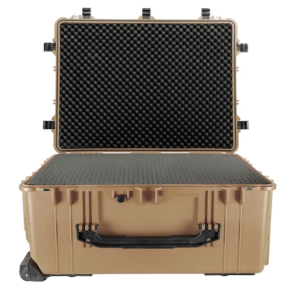 Eylar XXL 31.5in Protective Gear Roller Case Waterproof w/ Foam Tan - SA00007-TAN