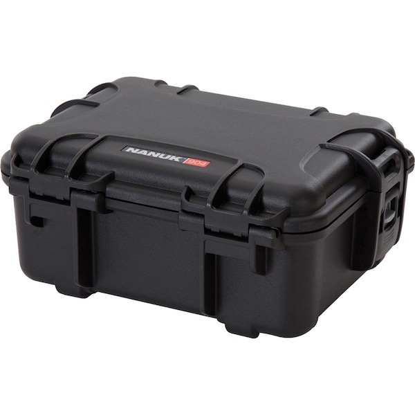 Nanuk Cases Black Protective Case, 10.2"L x 7.9"W x 4-1/2"D - 904S-010BK-0A0
