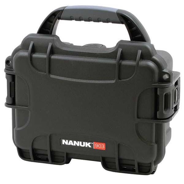Nanuk Cases Black Protective Case, 9.1"L x 6.8"W x 3.8"D - 903S-000BK-0A0