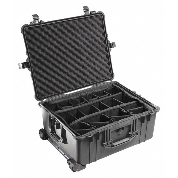 Pelican Black Padded Divider Case, 31.59"L x 22.99"W x 19.48"D - 1664