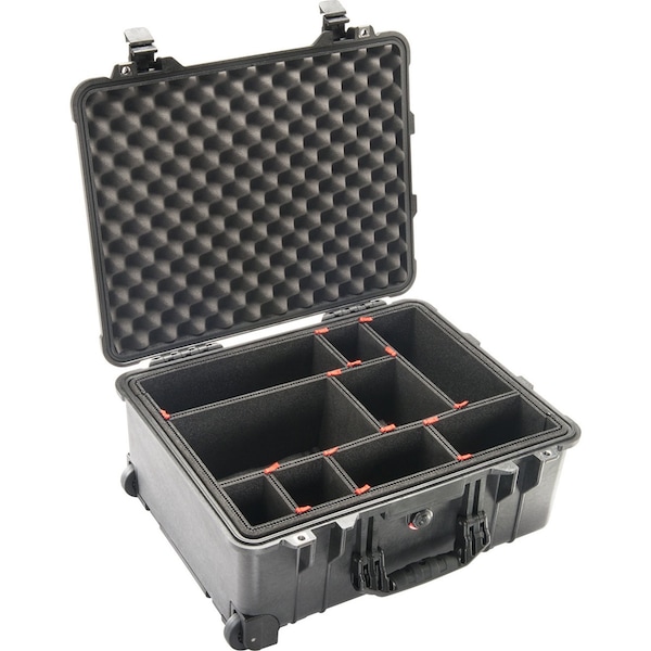 Pelican Black Protective Case, 22.07"L x 17.9"W x 10.42"D - 015600-0050-110