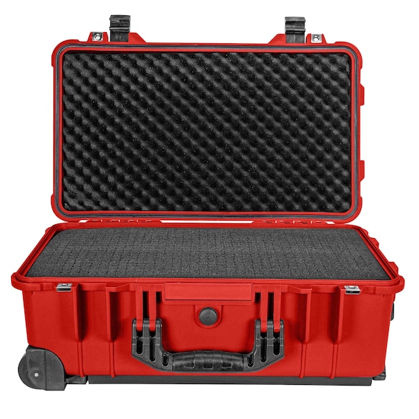 Eylar 22in Carry-On Travel Roller Gear Hard Case Waterproof w/ Foam Red - SA00034-RED