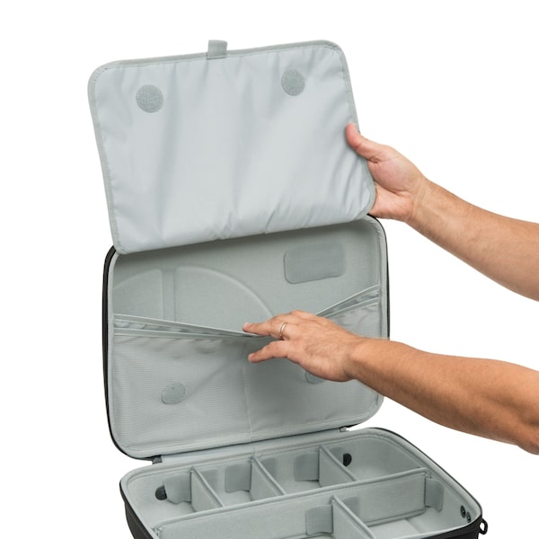 Shell-Case Hybrid 335 EVA lightweight protective carrying case 14.9 x 10.2 x 4.1 in, with Pouch & Dividers - STA-300-B38