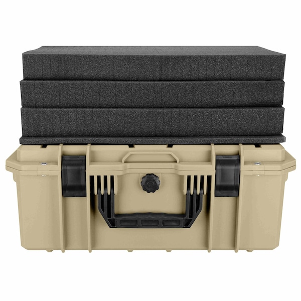 Eylar Intact 21.6in Stacker Series Standard Hard Gear Case with Foam Tan - NG00012-TAN