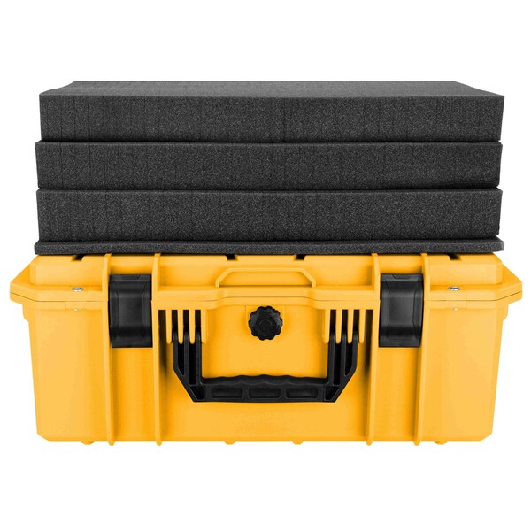 Eylar Intact 21.6in Stacker Series Standard Hard Gear Case with Foam Yellow - NG00012-YLW