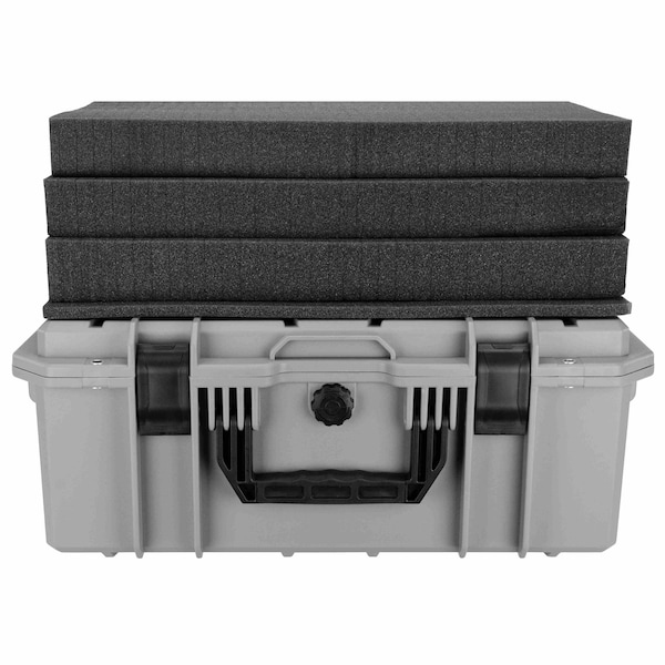 Eylar Intact 21.6in Stacker Series Standard Hard Gear Case with Foam Gray - NG00012-GRA