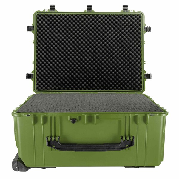 Eylar XXL 31.5in Protective Gear Roller Case Waterproof w/ Foam Green - SA00007-GRN