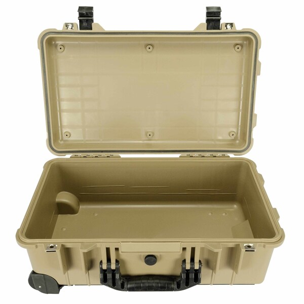 Eylar 22in Carry-On Travel Roller Gear Hard Case Waterproof w/ Foam Tan - SA00034-TAN