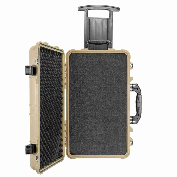 Eylar 22in Carry-On Travel Roller Gear Hard Case Waterproof w/ Foam Tan - SA00034-TAN
