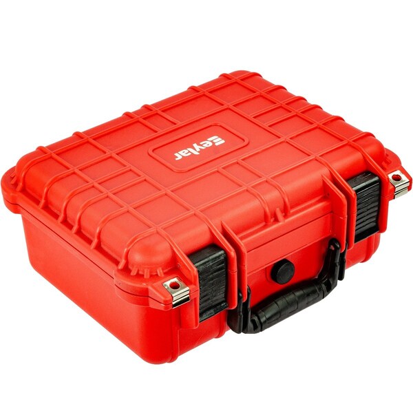 Eylar Compact 13.37in Gear Hard Case Waterproof w/ Foam Red - SA00001-RED