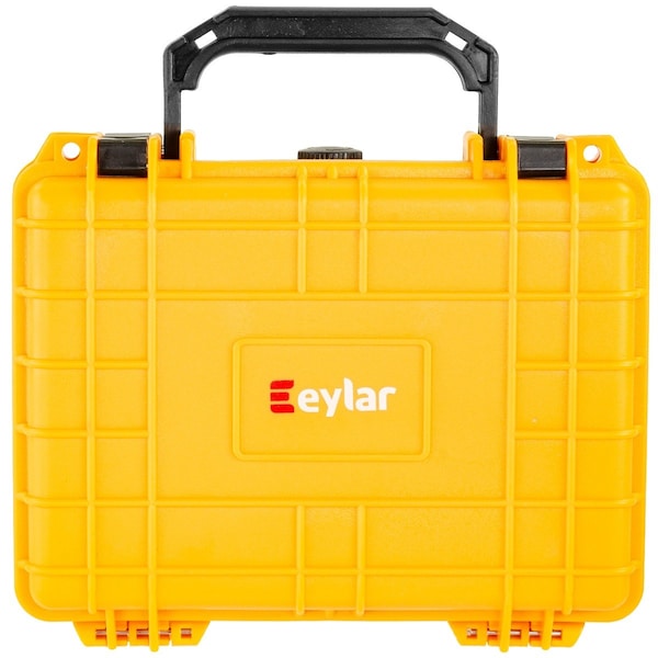 Eylar 9.12in Compact Gear Hard Case Waterproof with Foam Yellow - SA00042-YLW