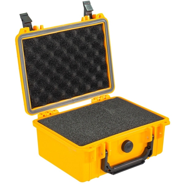 Eylar 9.12in Compact Gear Hard Case Waterproof with Foam Yellow - SA00042-YLW