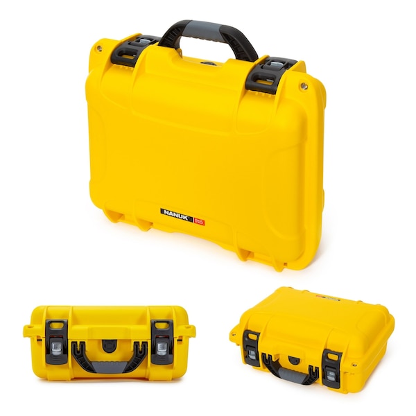 Nanuk Cases Yellow Protective Case, 15.8"L x 12.1"W x 6.8"D - 915S-010YL-0A0