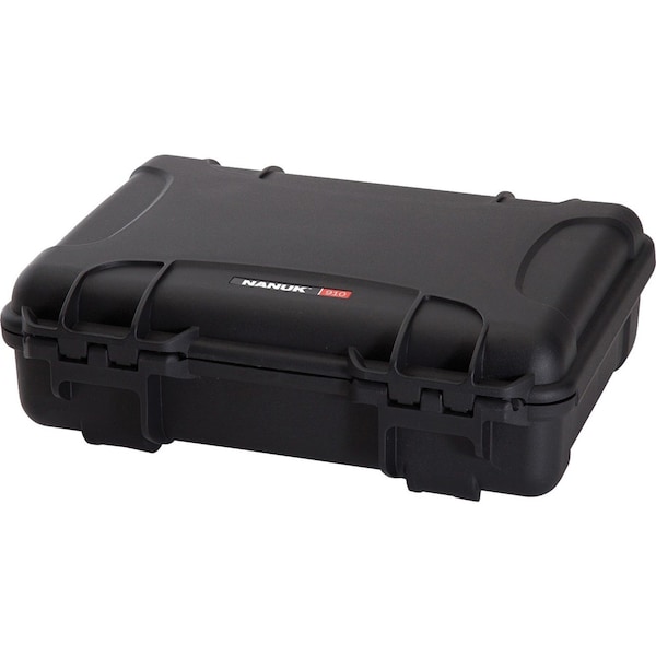 Nanuk Cases Black Protective Case, 14.3"L x 11.1"W x 4.7"D - 910S-010BK-0A0