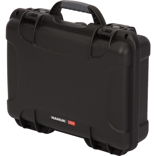Nanuk Cases Black Protective Case, 14.3"L x 11.1"W x 4.7"D - 910S-010BK-0A0