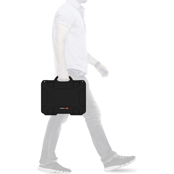 Nanuk Cases Black Protective Case, 14.3"L x 11.1"W x 4.7"D - 910S-010BK-0A0