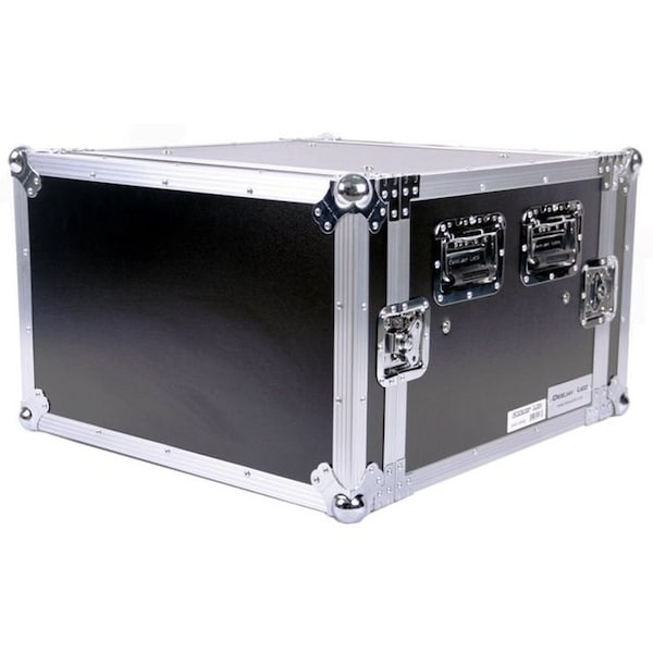 Deejay Led Fly Drive Case 6u Space Shock Mount Amplifier Case - 21-Inch Body Depth - TBH6UADSM21
