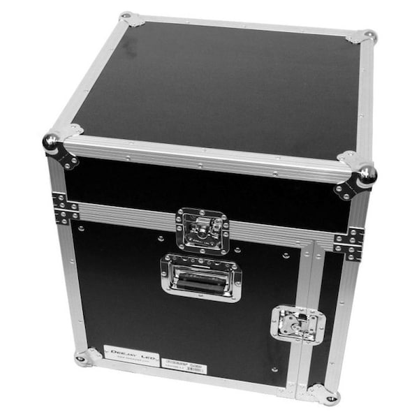 Deejay Led Fly Drive Rack Case 8U-Space ideal for DJ Amplifiers w/ Sliding Laptop Shelf - TBHM8ULT