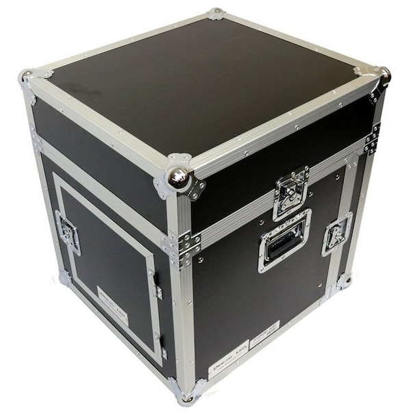 Deejay Led Fly Drive Rack Case 8U-Space ideal for DJ Amplifiers w/ Sliding Laptop Shelf - TBHM8ULT