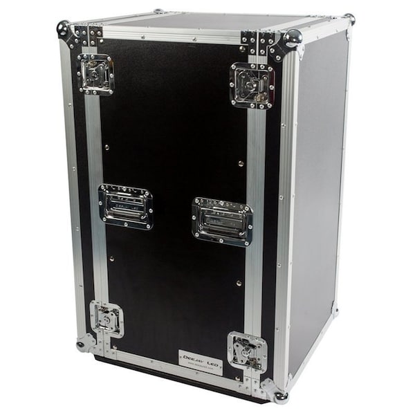 Deejay Led Fly Drive 20u Space Rack DJ Amplifier Case with 18-Inch Body Depth & Wheels - TBH20UADWHEELS