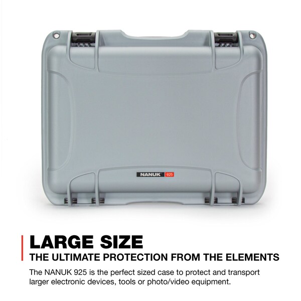 Nanuk Cases Case with Foam, Silver, 925S-010SV-0A0 - 925S-010SV-0A0