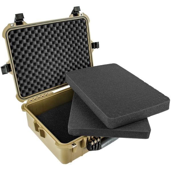 Eylar Medium 20in Gear Hard Case Waterproof w/ Foam Tan - SA00002-TAN