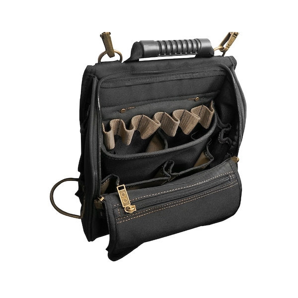 Clc Work Gear CLC 4 in. W X 15.25 in. H Polyester Electrician's Pouch 21 pocket Black/Tan 1 pc - 1509