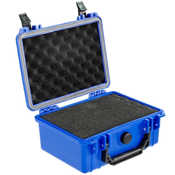 Eylar 9.12in Compact Gear Hard Case Waterproof with Foam Blue - SA00042-BLU