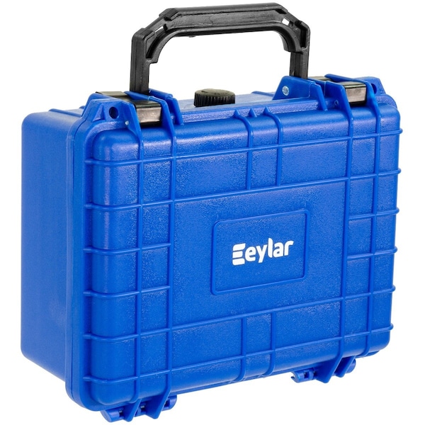 Eylar 9.12in Compact Gear Hard Case Waterproof with Foam Blue - SA00042-BLU