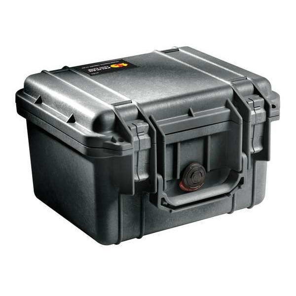 Pelican Black Protective Case, 10.62"L x 9.68"W x 6.87"D - 1300NF