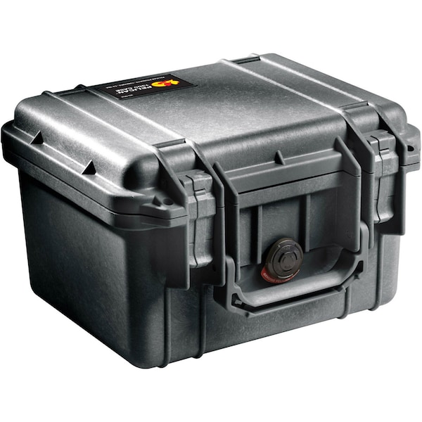 Pelican Black Protective Case, 10.62"L x 9.68"W x 6.87"D - 1300NF