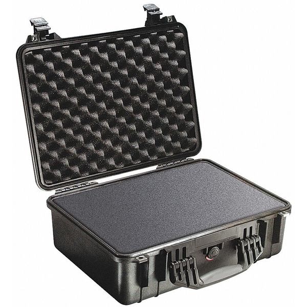 Pelican Black Protective Case, 19.8"L x 15.8"W x 7.4"D - 1520